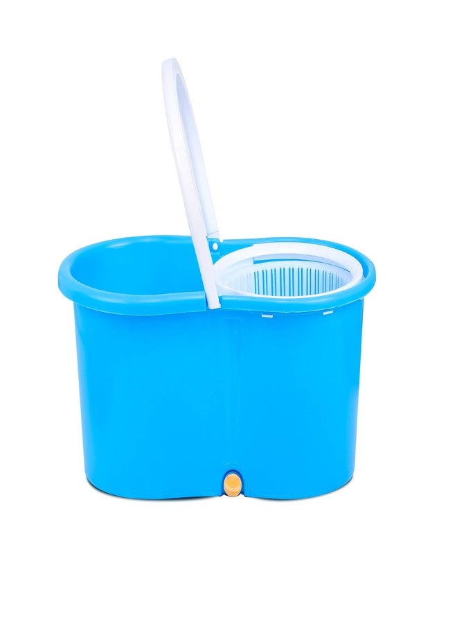 JSN Classic Magic Cleaning Spin Bucket Mop for Floor & Home Cleaning Dry Bucket Mop with 2 Refill Mop Set(Blue, Medium) - Image 5